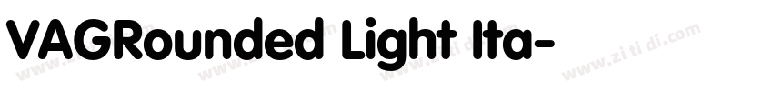VAGRounded Light Ita字体转换